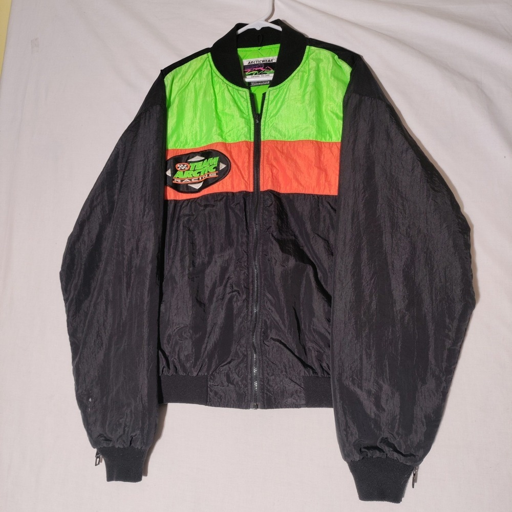 Arcticwear Team Arctic Racing Jacket Neon Green Black Sz XL? Imperfect